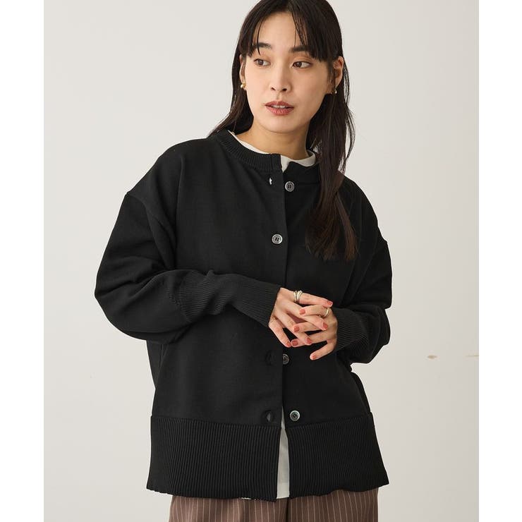 ブラック | 洗える/スポンディッシュカーディガン | CRAFT STANDARD BOUTIQUE