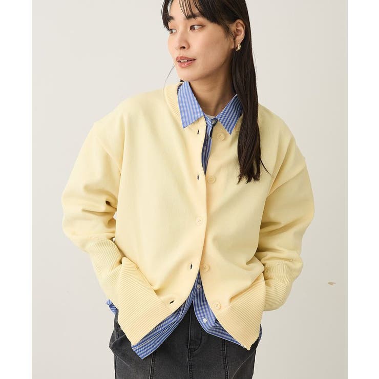 ライトイエロー | 洗える/スポンディッシュカーディガン | CRAFT STANDARD BOUTIQUE