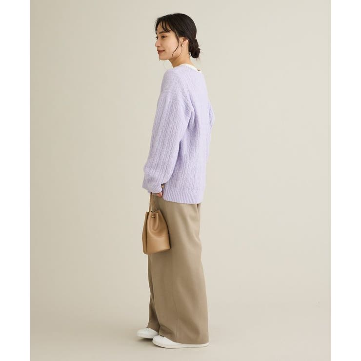 洗える/起毛ケーブルVニットネックニットプルオーバー | CRAFT STANDARD BOUTIQUE | 詳細画像18 