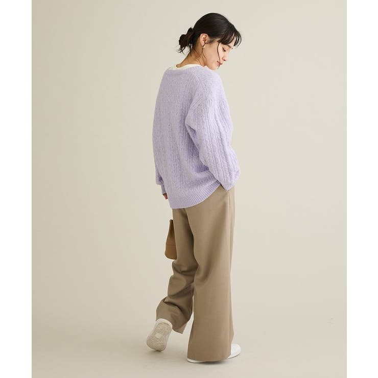 洗える/起毛ケーブルVニットネックニットプルオーバー | CRAFT STANDARD BOUTIQUE | 詳細画像19 