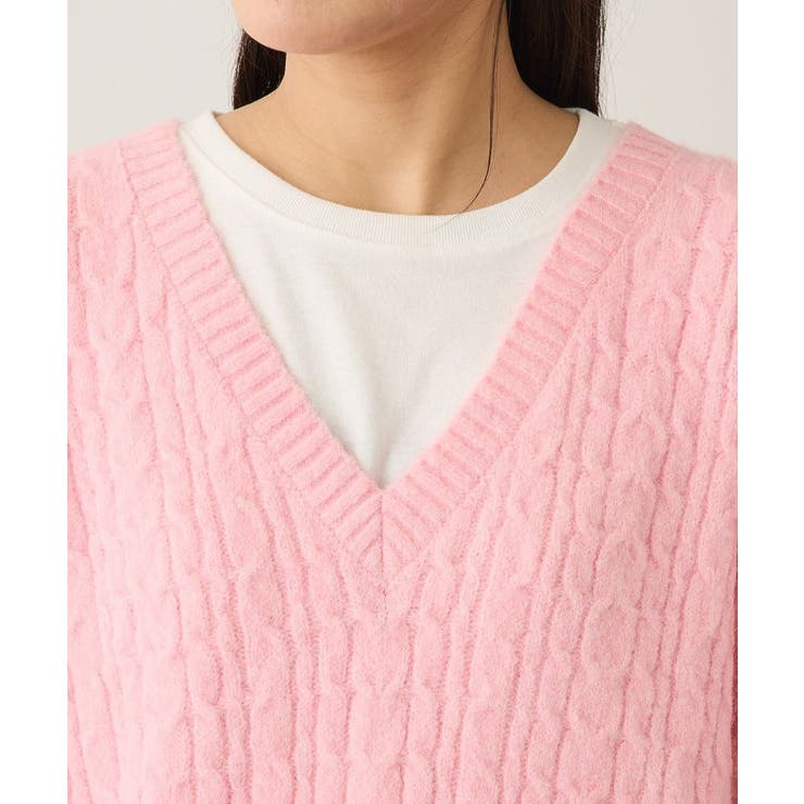 洗える/起毛ケーブルVニットネックニットプルオーバー | CRAFT STANDARD BOUTIQUE | 詳細画像28 