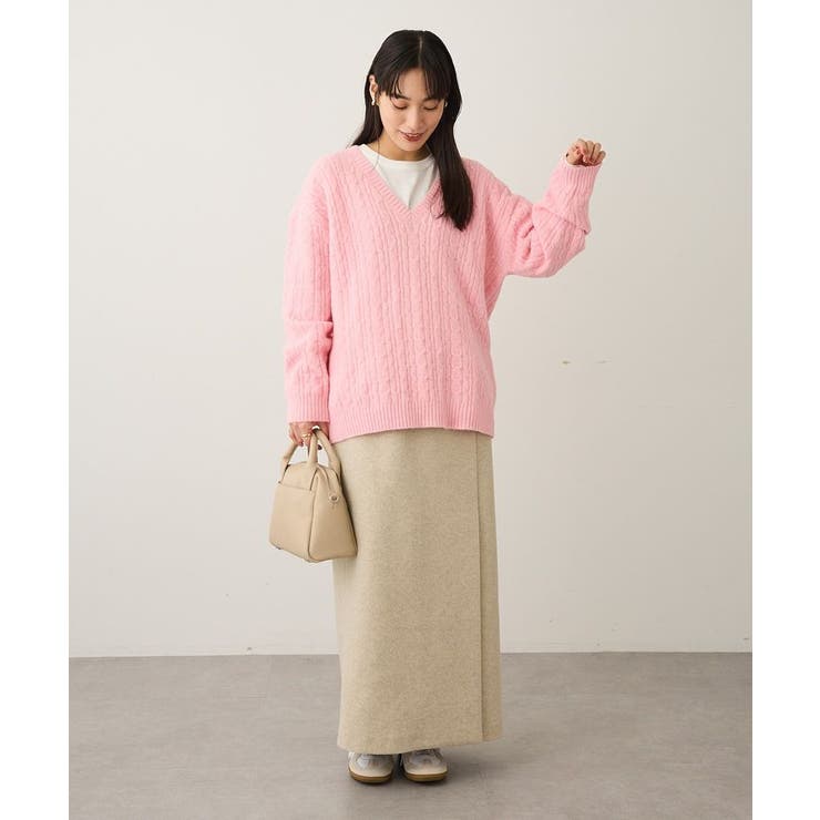 洗える/起毛ケーブルVニットネックニットプルオーバー | CRAFT STANDARD BOUTIQUE | 詳細画像24 