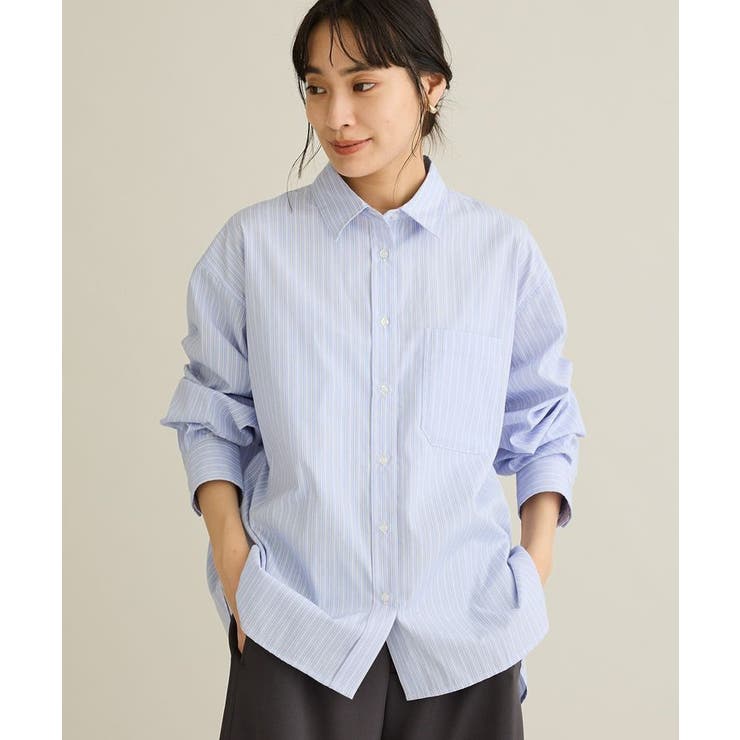 ライトブルー | レギュラーカラーオーバーサイズシャツ | CRAFT STANDARD BOUTIQUE