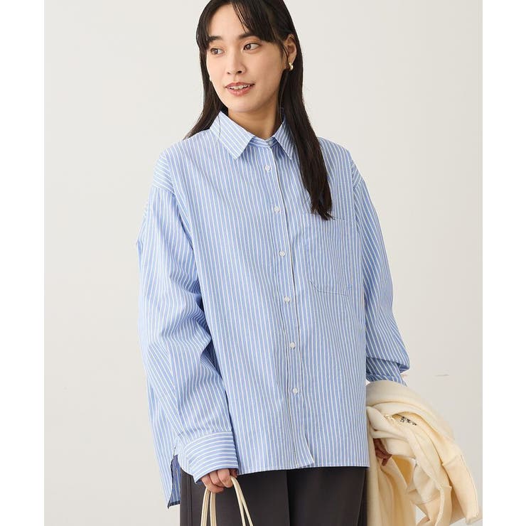 サックスブルー | レギュラーカラーオーバーサイズシャツ | CRAFT STANDARD BOUTIQUE