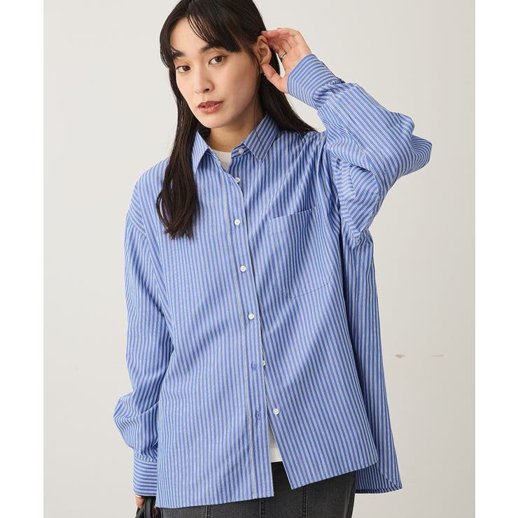 ブルー | レギュラーカラーオーバーサイズシャツ | CRAFT STANDARD BOUTIQUE