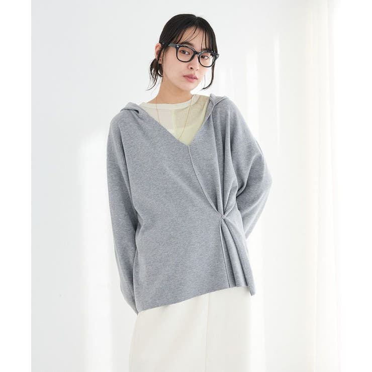 洗える/Vネックフードカシュクールニットプルオーバー | CRAFT STANDARD BOUTIQUE | 詳細画像17 