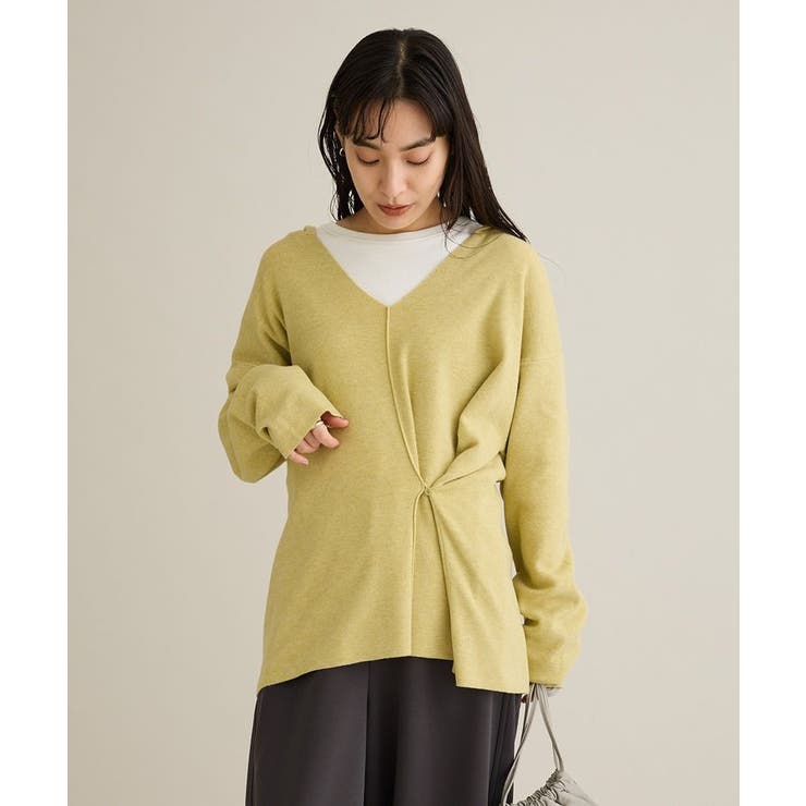 洗える/Vネックフードカシュクールニットプルオーバー | CRAFT STANDARD BOUTIQUE | 詳細画像5 