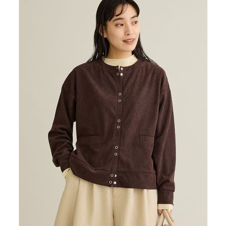 ブラウン | リングドットボタンカーディガン | CRAFT STANDARD BOUTIQUE