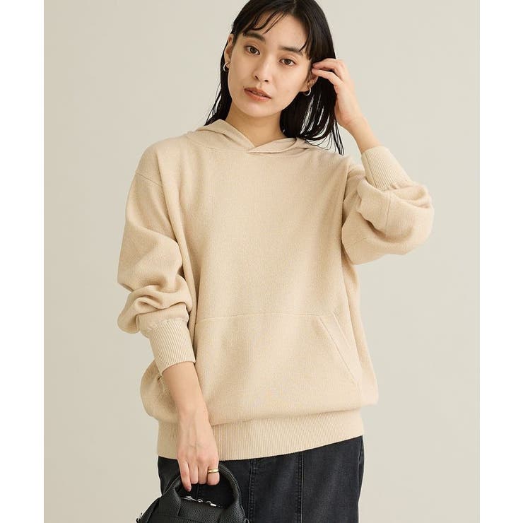 アイボリー | 洗える/ラメスウェット風ニットプルオーバー | CRAFT STANDARD BOUTIQUE