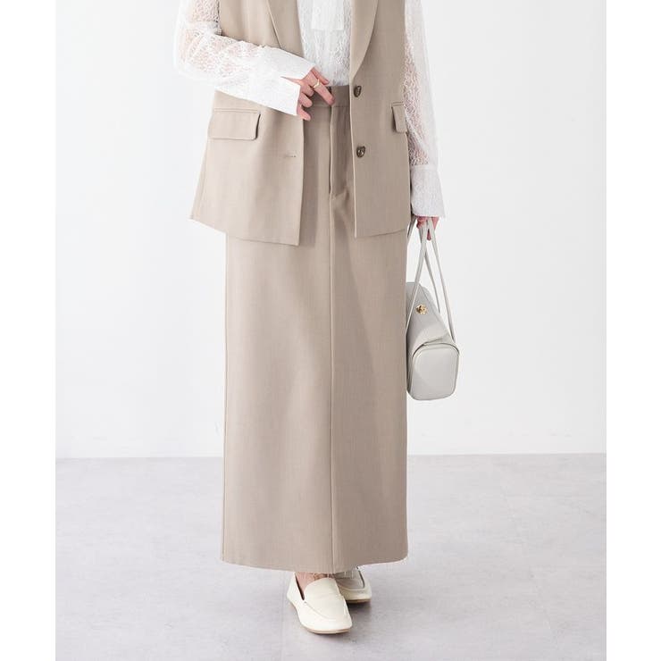 ＜セレモニー＞カットアウトヘムIラインスカート | CRAFT STANDARD BOUTIQUE | 詳細画像2 