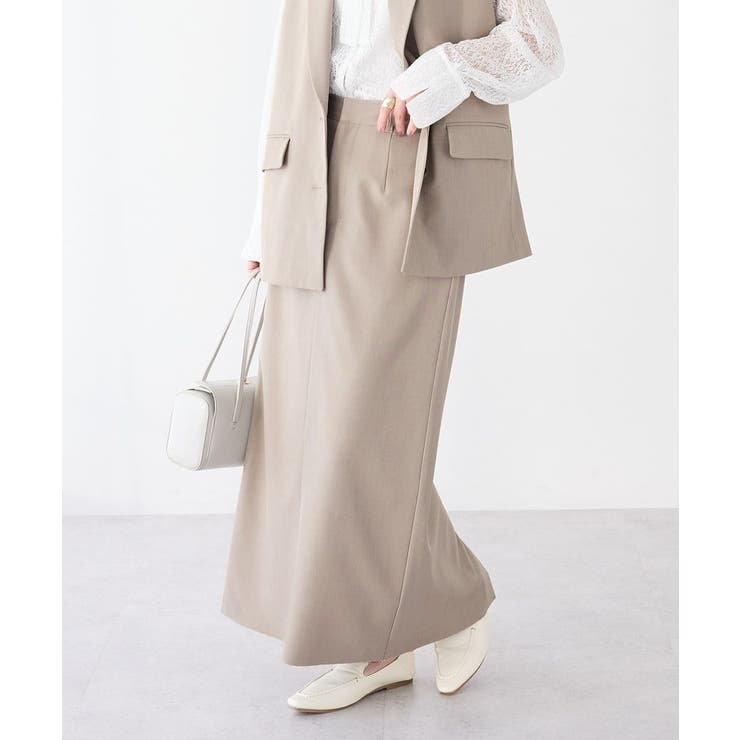 ベージュ | ＜セレモニー＞カットアウトヘムIラインスカート | CRAFT STANDARD BOUTIQUE