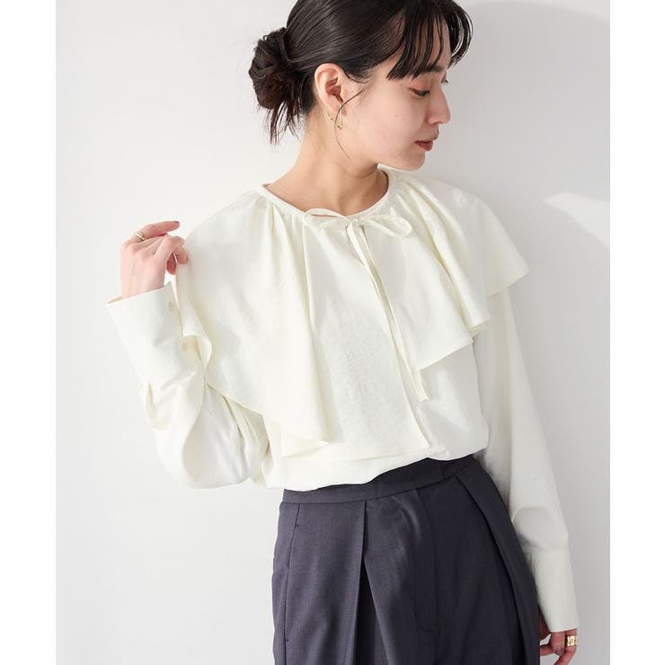 オフホワイト | ＜セレモニー＞着脱可能/2WAYフリルカラーブラウス | CRAFT STANDARD BOUTIQUE