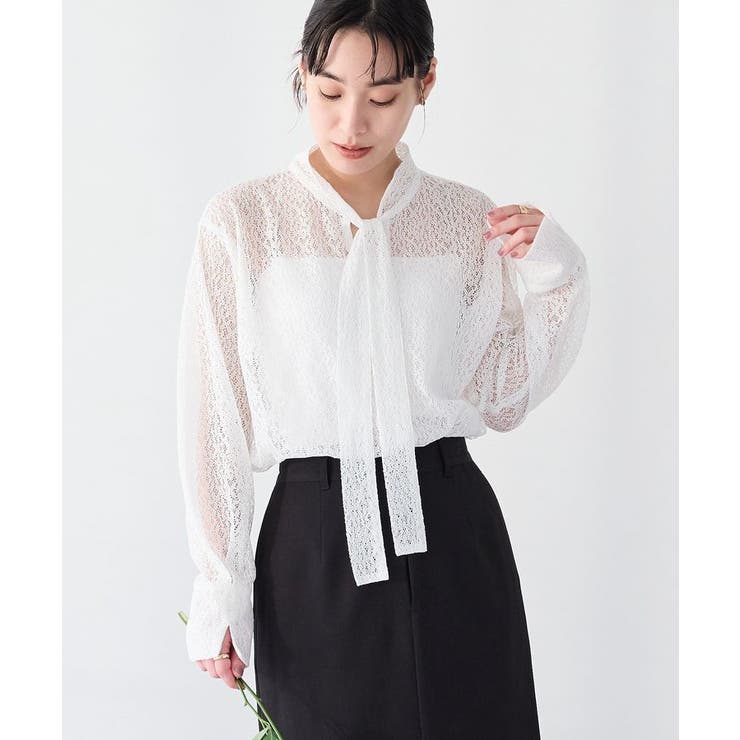 ＜セレモニー＞前後2WAYレースボウタイブラウス | CRAFT STANDARD BOUTIQUE | 詳細画像1 