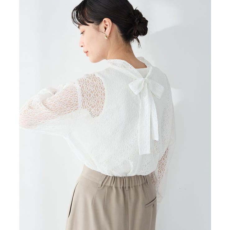 ＜セレモニー＞前後2WAYレースボウタイブラウス | CRAFT STANDARD BOUTIQUE | 詳細画像4 