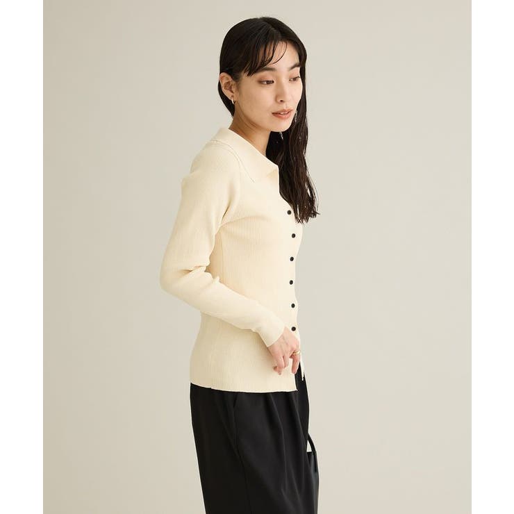 洗える/襟付きコンパクトリブニットカーディガン | CRAFT STANDARD BOUTIQUE | 詳細画像12 