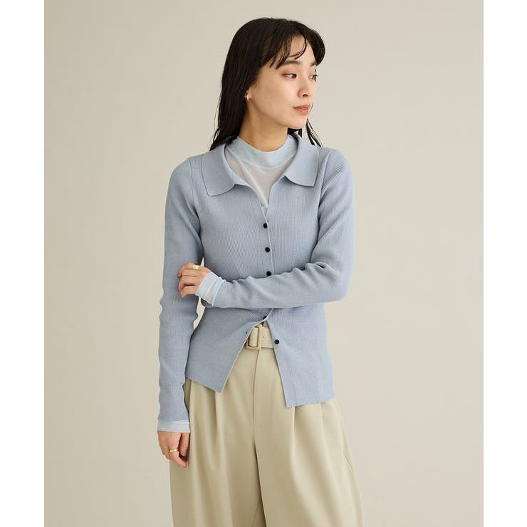 洗える/襟付きコンパクトリブニットカーディガン | CRAFT STANDARD BOUTIQUE | 詳細画像22 