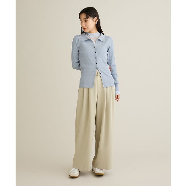 洗える/襟付きコンパクトリブニットカーディガン | CRAFT STANDARD BOUTIQUE | 詳細画像23 