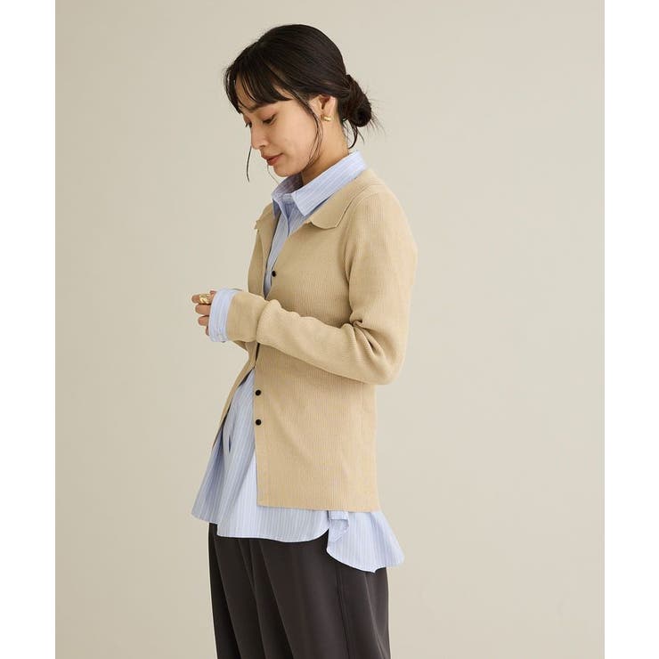 洗える/襟付きコンパクトリブニットカーディガン | CRAFT STANDARD BOUTIQUE | 詳細画像29 