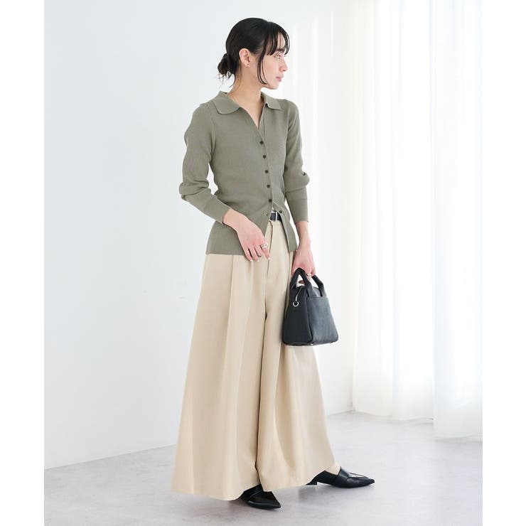 洗える/襟付きコンパクトリブニットカーディガン | CRAFT STANDARD BOUTIQUE | 詳細画像6 