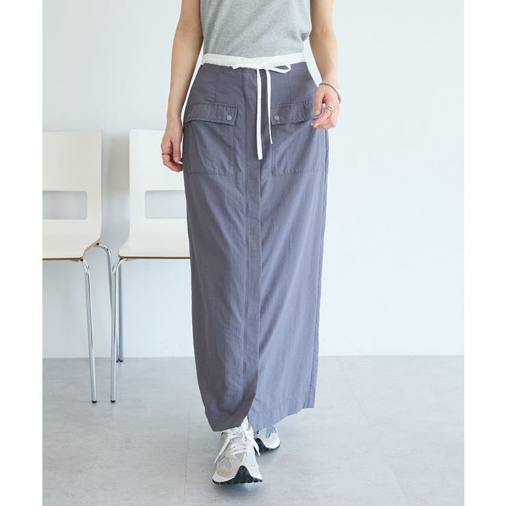 ナイロンダブルウエストIラインスカート | CRAFT STANDARD BOUTIQUE | 詳細画像2 