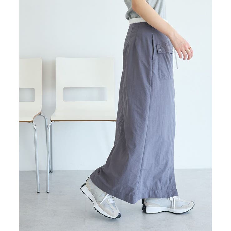 ナイロンダブルウエストIラインスカート | CRAFT STANDARD BOUTIQUE | 詳細画像4 