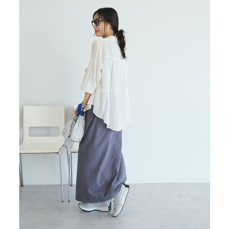 ナイロンダブルウエストIラインスカート | CRAFT STANDARD BOUTIQUE | 詳細画像7 