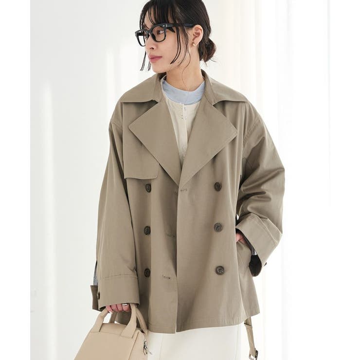 カーキ | ワイドカフスミディトレンチコート | CRAFT STANDARD BOUTIQUE