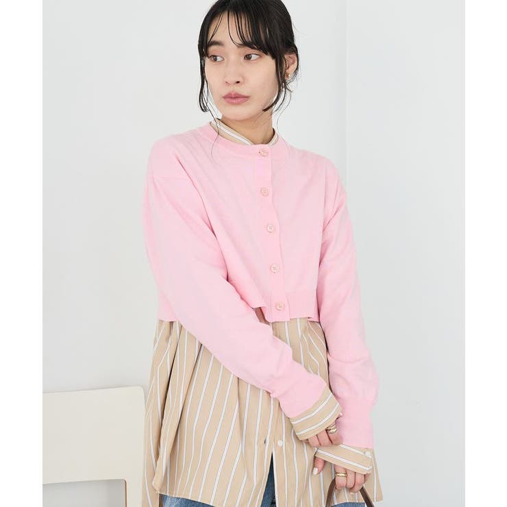 ピンク | 選べる丈/UVカット/クルーネックカーディガン | CRAFT STANDARD BOUTIQUE