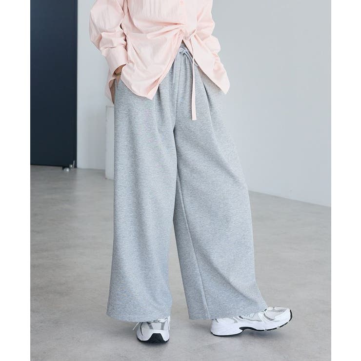 杢グレー | ダンボールニットタックパンツ | CRAFT STANDARD BOUTIQUE