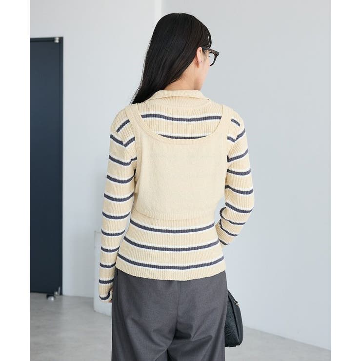 2点セット/ベスト＋ハーフボタンリブニットトップ | CRAFT STANDARD BOUTIQUE | 詳細画像12 