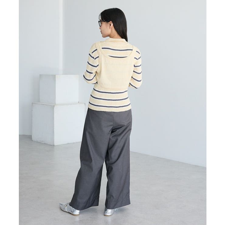 2点セット/ベスト＋ハーフボタンリブニットトップ | CRAFT STANDARD BOUTIQUE | 詳細画像16 