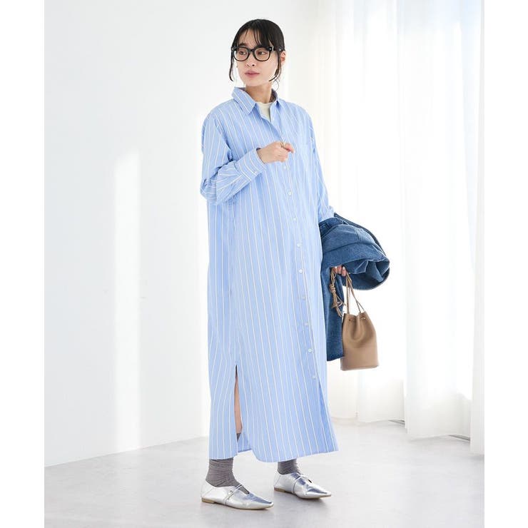 ストライプシャツワンピース | CRAFT STANDARD BOUTIQUE | 詳細画像7 