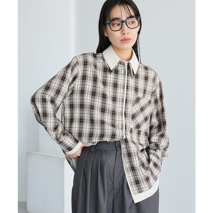 ブラウン | レイヤードライクチェックシャツ | CRAFT STANDARD BOUTIQUE