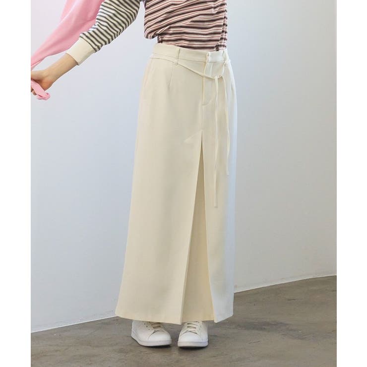 アイボリー | イージーケア/フロントタックロングスカート | CRAFT STANDARD BOUTIQUE