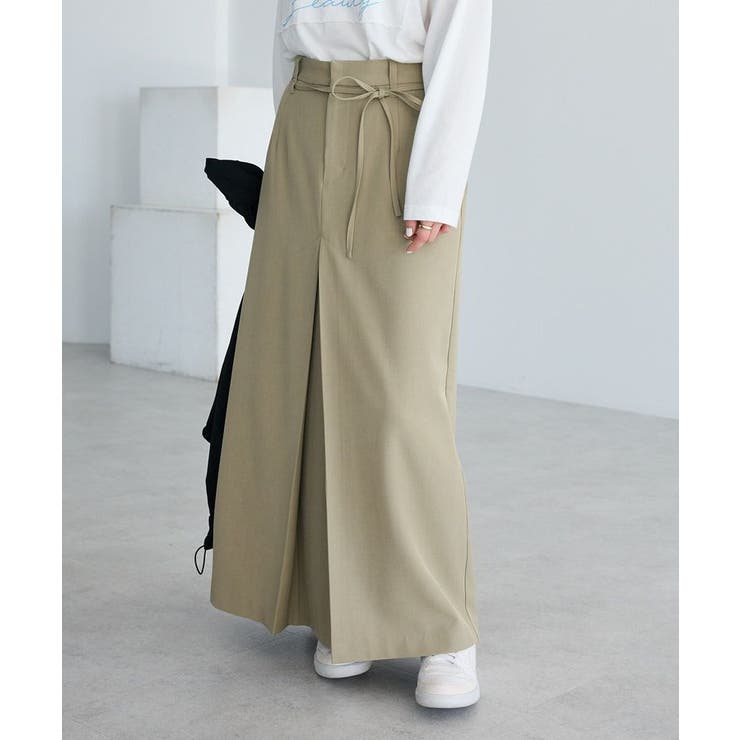 ライトカーキ | イージーケア/フロントタックロングスカート | CRAFT STANDARD BOUTIQUE