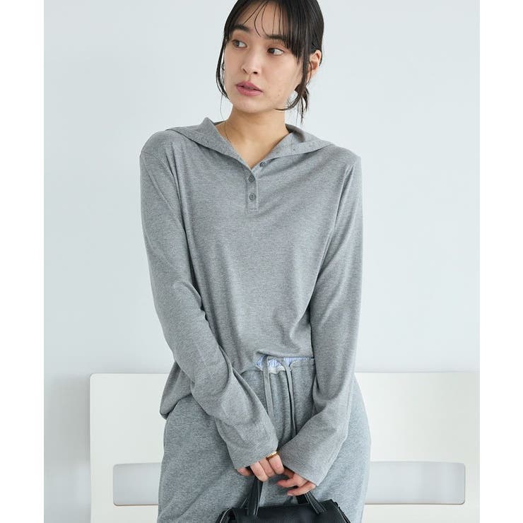 杢グレー | ハイネックハーフボタンプルオーバー | CRAFT STANDARD BOUTIQUE