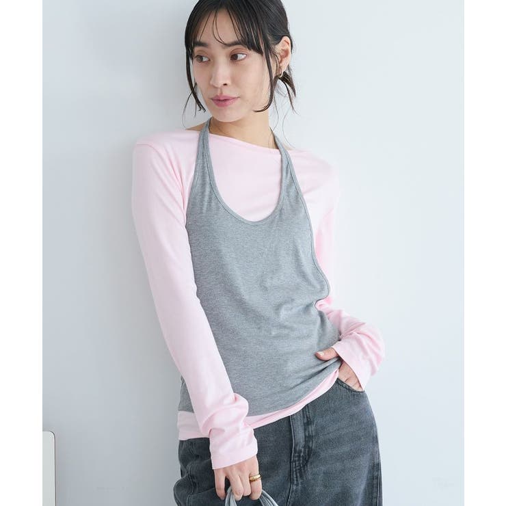 ライトピンク | 2点セット/ホルターネック+ロンTee | CRAFT STANDARD BOUTIQUE