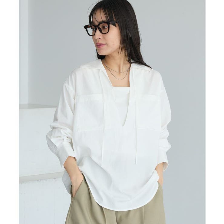 オフホワイト | Vネックスキッパーシャツ | CRAFT STANDARD BOUTIQUE