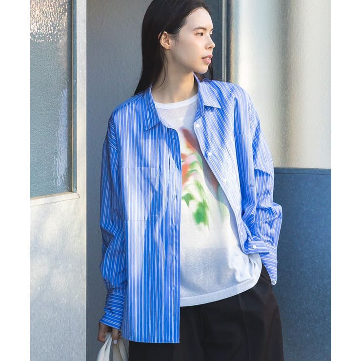 ストライプブルー | イージーケア/オーバーサイズシャツ | CRAFT STANDARD BOUTIQUE