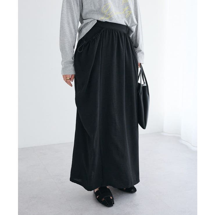 ブラック | ドレープポケットデザインスカート | CRAFT STANDARD BOUTIQUE