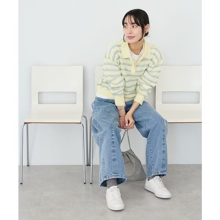 シアーボーダーポロ衿ニットプルオーバー | CRAFT STANDARD BOUTIQUE | 詳細画像7 