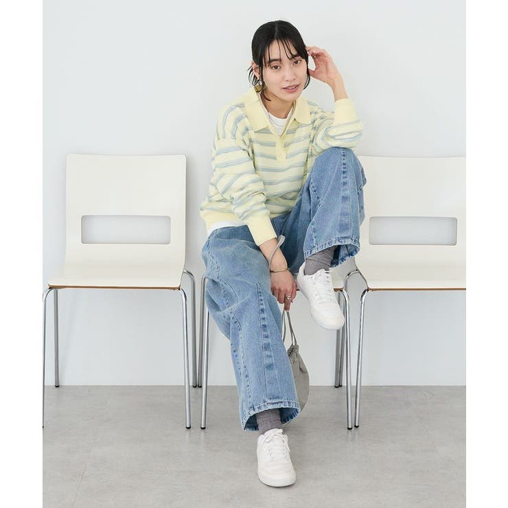 シアーボーダーポロ衿ニットプルオーバー | CRAFT STANDARD BOUTIQUE | 詳細画像8 