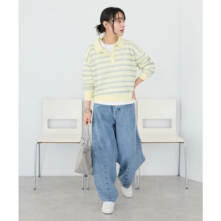 シアーボーダーポロ衿ニットプルオーバー | CRAFT STANDARD BOUTIQUE | 詳細画像9 