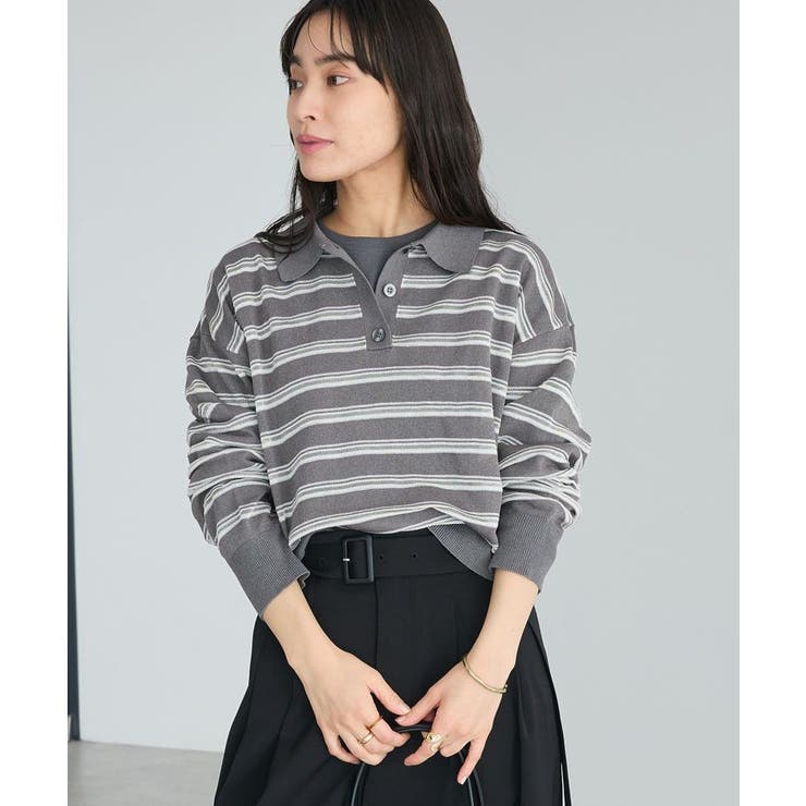 シアーボーダーポロ衿ニットプルオーバー | CRAFT STANDARD BOUTIQUE | 詳細画像12 