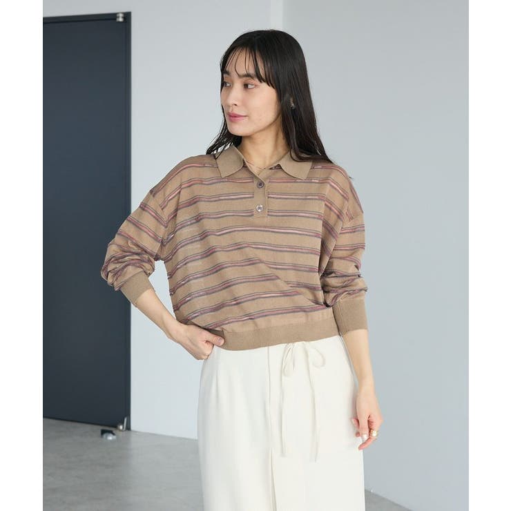 シアーボーダーポロ衿ニットプルオーバー | CRAFT STANDARD BOUTIQUE | 詳細画像21 
