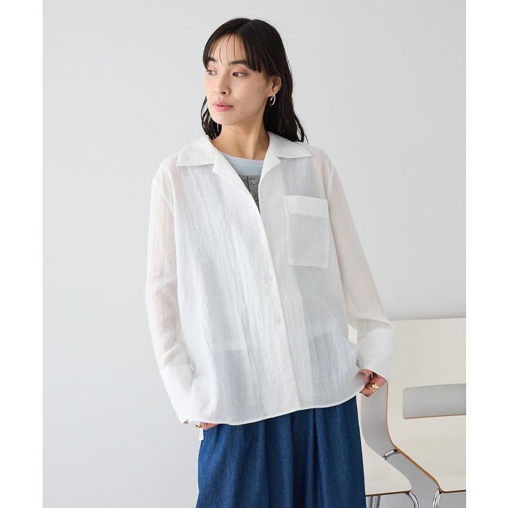 シアーオープンカラーシャツ | CRAFT STANDARD BOUTIQUE | 詳細画像11 