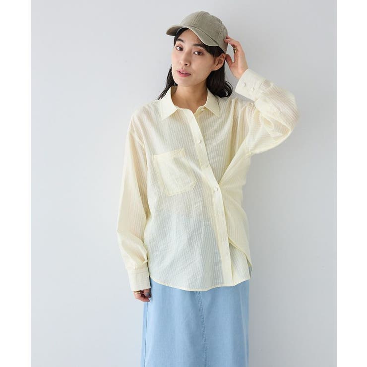 2点セット スカーフ付きシアーストライプシャツ | CRAFT STANDARD BOUTIQUE | 詳細画像14 