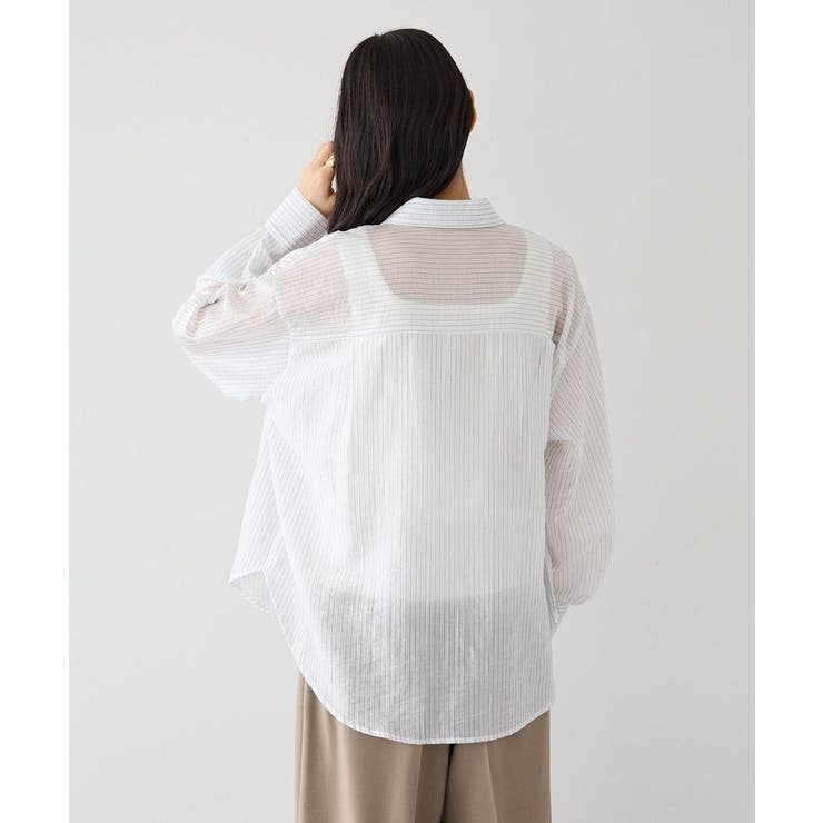 2点セット スカーフ付きシアーストライプシャツ | CRAFT STANDARD BOUTIQUE | 詳細画像6 
