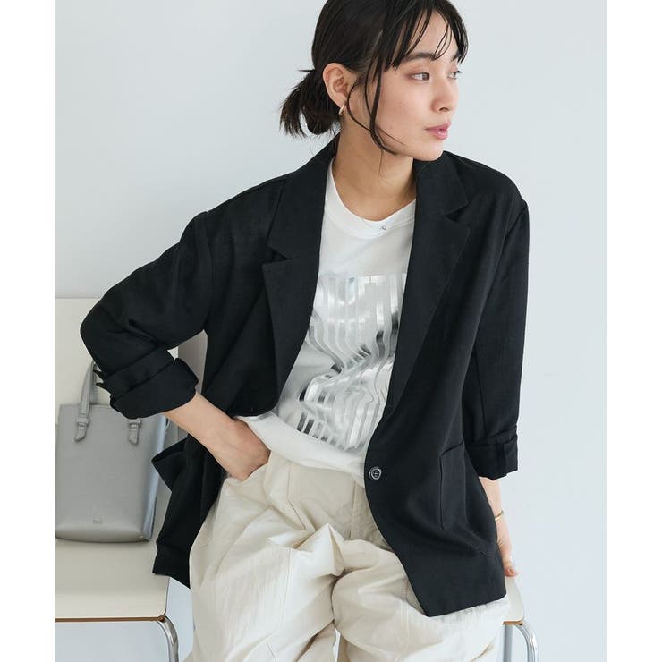 ウォッシャブル リネンライクオーバーサイズジャケット | CRAFT STANDARD BOUTIQUE | 詳細画像1 