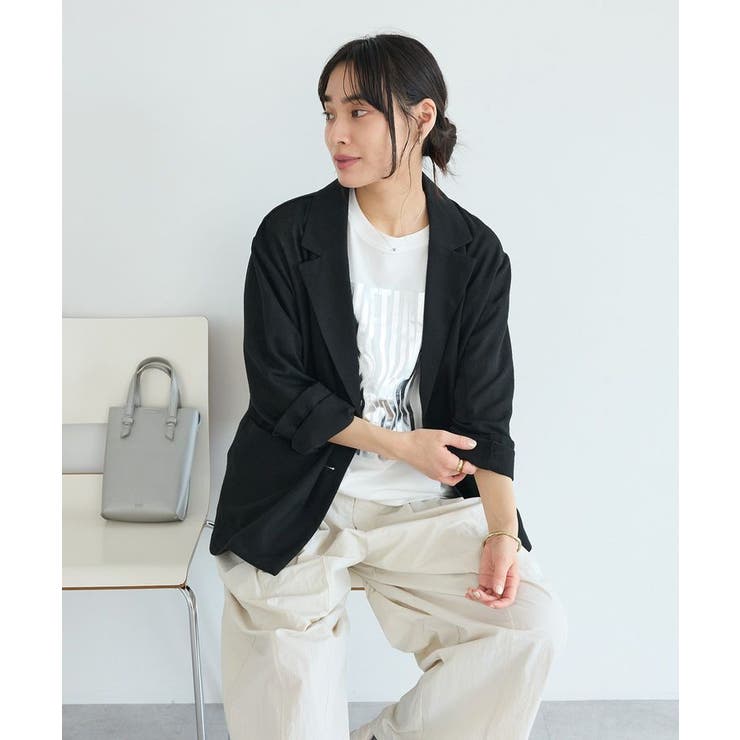 ウォッシャブル リネンライクオーバーサイズジャケット | CRAFT STANDARD BOUTIQUE | 詳細画像18 